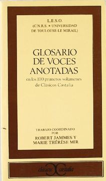 portada GLOSARIO DE VOCES ANOTADAS en los 100 primeros volúmenes de Clásicos Castalia