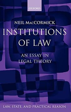 portada Institutions of Law: An Essay in Legal Theory (en Inglés)