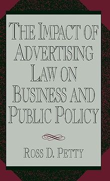 portada the impact of advertising law on business and public policy (en Inglés)