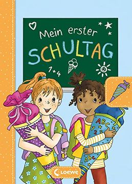 portada Mein Erster Schultag - Mädchen (Hellblau): Eintragbuch zur Einschulung für Mädchen - Erinnerungsbuch zum Schulstart - Geschenke für die Schultüte (Eintragbücher) (en Alemán)