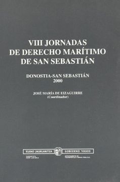portada viii jornadas de derecho maritimo en san sebastian - donostia 2000