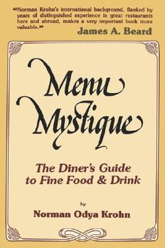 portada menu mystique: the diner's guide to fine food and drink (in English)
