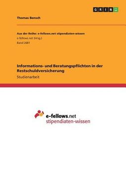 portada Informations- und Beratungspflichten in der Restschuldversicherung (en Alemán)