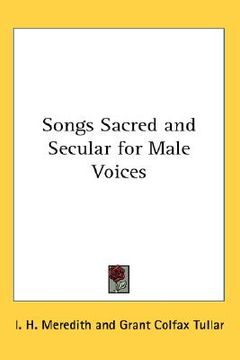 portada songs sacred and secular for male voices (en Inglés)