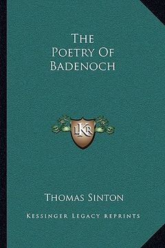 portada the poetry of badenoch (en Inglés)