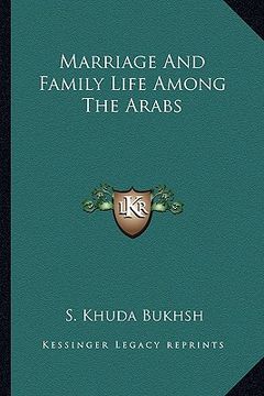 portada marriage and family life among the arabs (en Inglés)