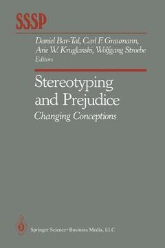 portada Stereotyping and Prejudice: Changing Conceptions (en Inglés)