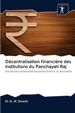 portada Décentralisation financière des institutions du Panchayati Raj (en Francés)