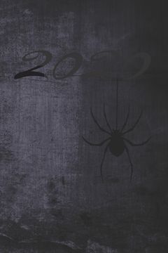 portada Grand Fantasy Designs: 2020 Kalligrafie Gothic Spinne blaugrau - Monatsplaner 15,24 x 22,86 (en Alemán)