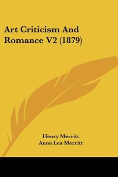 portada art criticism and romance v2 (1879) (in English)