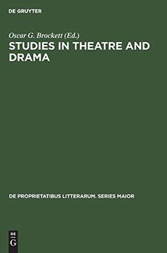 portada Studies in Theatre and Drama (de Proprietatibus Litterarum. Series Maior) 