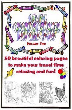 portada Travel Coloring Bonanza for Girls Ages 7-107 Volume 2 (en Inglés)