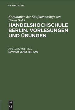 portada Sommer-Semester 1908 (en Alemán)