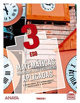 portada Matemáticas Orientadas a las Enseñanzas Aplicadas 3. (in Spanish)