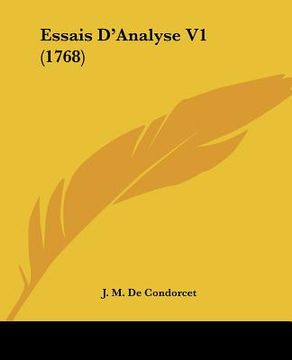 portada essais d'analyse v1 (1768) (en Inglés)