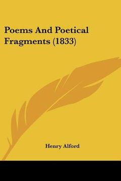 portada poems and poetical fragments (1833) (en Inglés)