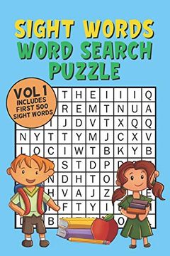 portada Sight Words Word Search Puzzle vol 1: With 50 Word Search Puzzles of First 500 Sight Words, Ages 4 and up, Kindergarten to 1st Grade, Activity Book for Kids, Pocket Size (en Inglés)