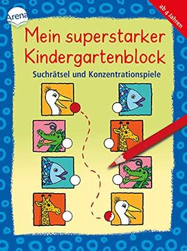 portada Mein Superstarker Kindergartenblock. Suchrätsel und Konzentrationsspiele (en Alemán)