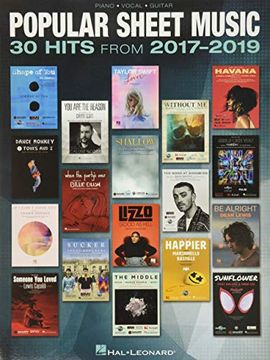 portada Popular Sheet Music: 30 Hits From 2017-2019 Arranged for Piano (en Inglés)