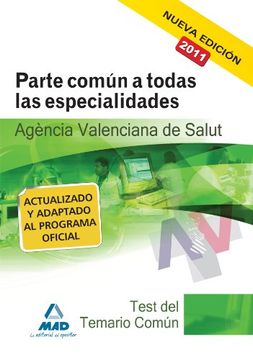 portada Agencia Valenciana de Salud: Test del Temario Comun