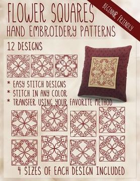 portada Flower Squares Hand Embroidery Patterns (en Inglés)