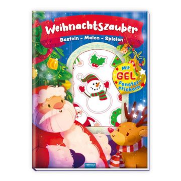 portada Troetsch Beschaeftigungsbuch Malbuch mit Stickern Bastelbuch Weihnachtszauber (en Alemán)