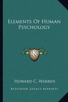 portada elements of human psychology (in English)