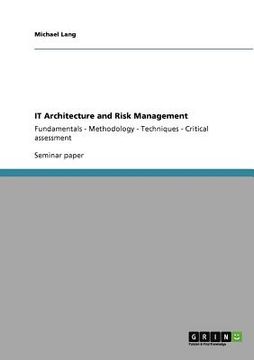 portada it architecture and risk management (en Inglés)