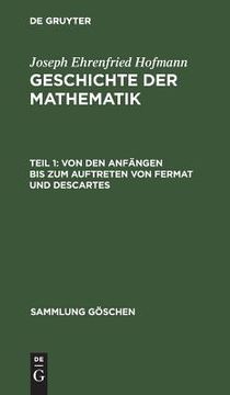 portada Von den Anfängen bis zum Auftreten von Fermat und Descartes (en Alemán)