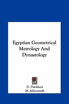 portada egyptian geometrical metrology and dynastology (en Inglés)