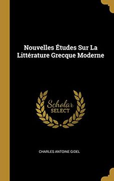 portada Nouvelles Études Sur La Littérature Grecque Moderne (in French)