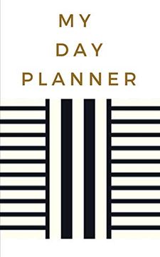 portada My day Planner - Planning my day - Gold Black Strips Cover (in English)