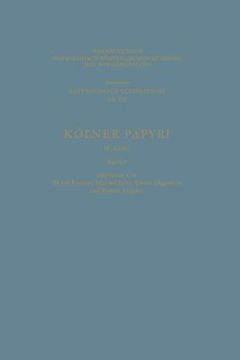 portada Kölner Papyri (en Alemán)