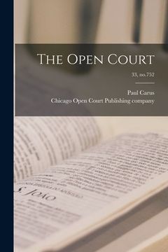 portada The Open Court; 33, no.752 (en Inglés)