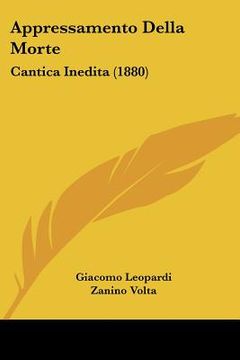 portada appressamento della morte: cantica inedita (1880) (in English)