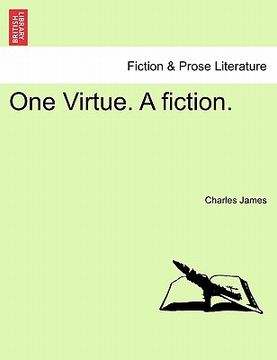 portada one virtue. a fiction. (en Inglés)