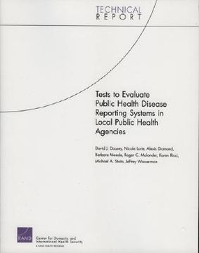 portada tests to evaluate public disease reporting systems in local public health agencies (en Inglés)