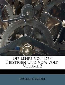 portada Die Lehre Von Den Geistigen Und Vom Volk, Volume 2 (in German)