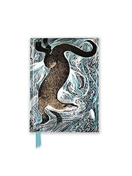 portada Angela Harding: Fishing Otter (Foiled Pocket Journal) (Flame Tree Pocket Notebooks) (en Inglés)