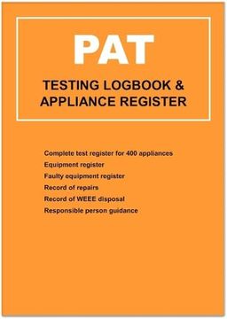 portada Pat (Portable Appliance Testing) Logbook (en Inglés)