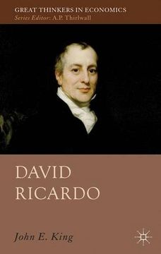portada David Ricardo (great Thinkers In Economics) (en Inglés)