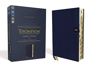 portada Niv, Thompson Chain-Reference Bible, Large Print, Leathersoft, Navy, Thumb Indexed, red Letter, Comfort Print (en Inglés)