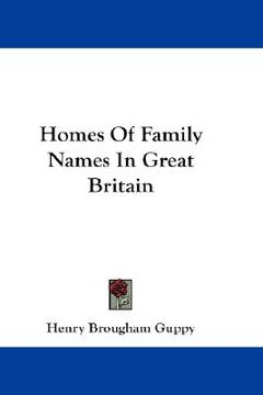 portada homes of family names in great britain (en Inglés)