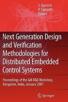 portada next generation design and verification methodologies for distributed embedded control systems: proceedings of the gm r&d workshop, bangalore, india, (en Inglés)