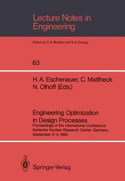 portada engineering optimization in design processes: proceedings of the international conference, karlsruhe nuclear research center, germany, september 3 4, (en Inglés)