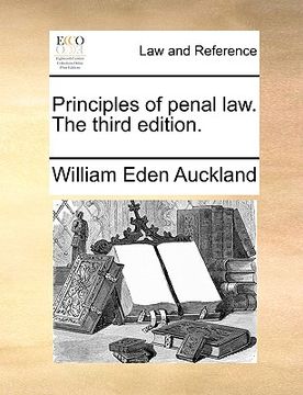 portada principles of penal law. the third edition.