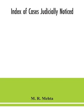 portada Index of cases judicially noticed (en Inglés)