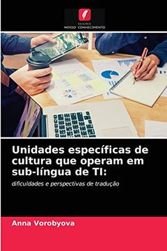 portada Unidades Específicas de Cultura que Operam em Sub-Língua de ti (en Portugués)