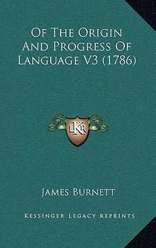 portada of the origin and progress of language v3 (1786)