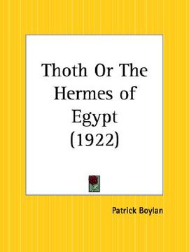 portada thoth or the hermes of egypt (en Inglés)